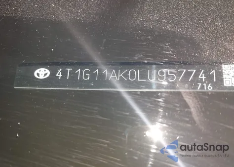 2020 Toyota Camry Se из США, поврежденный, VIN 4T1G11AK0LU957741